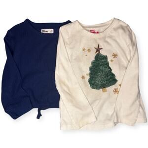 Epic Threads Toddler Girls Size 3T Holiday & Navy Bundle Good Condition
